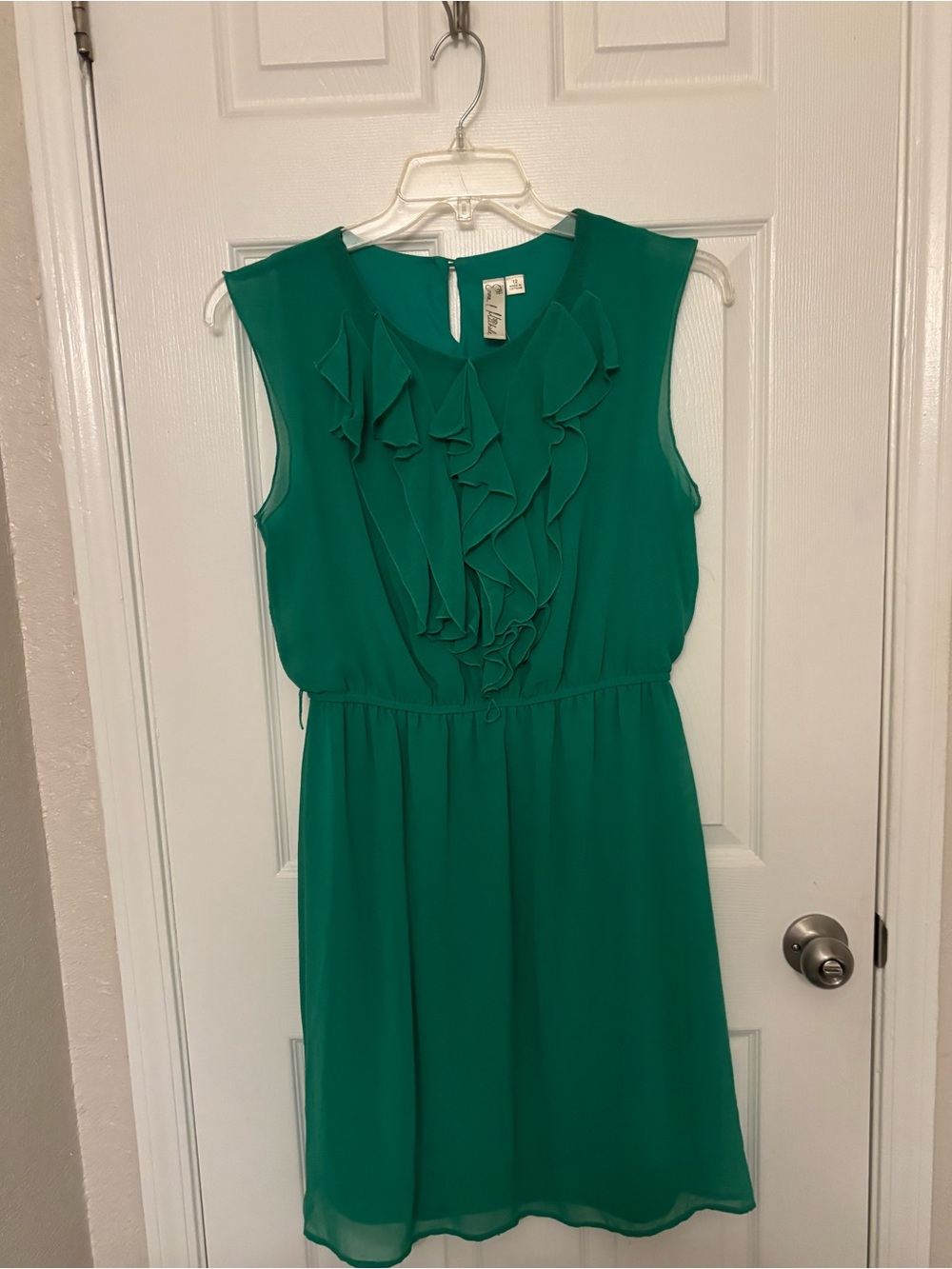 Green Ruffle Dress - Size 12